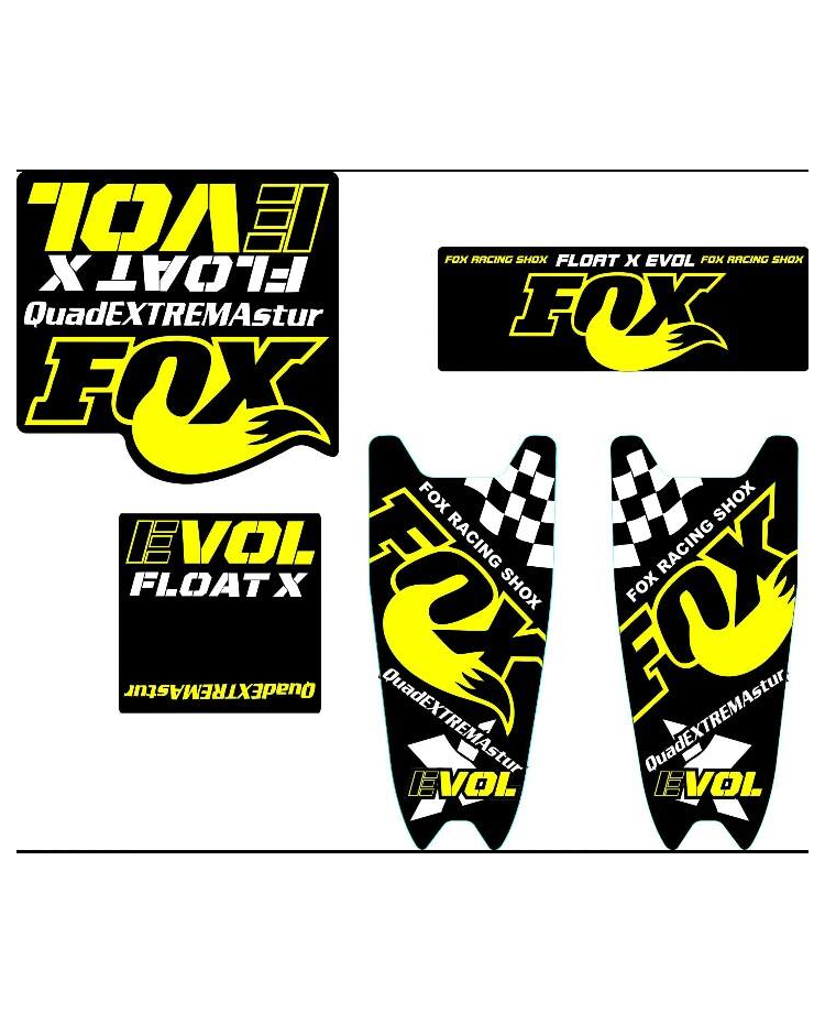 kit vinilos fox  x-evol personalizados 